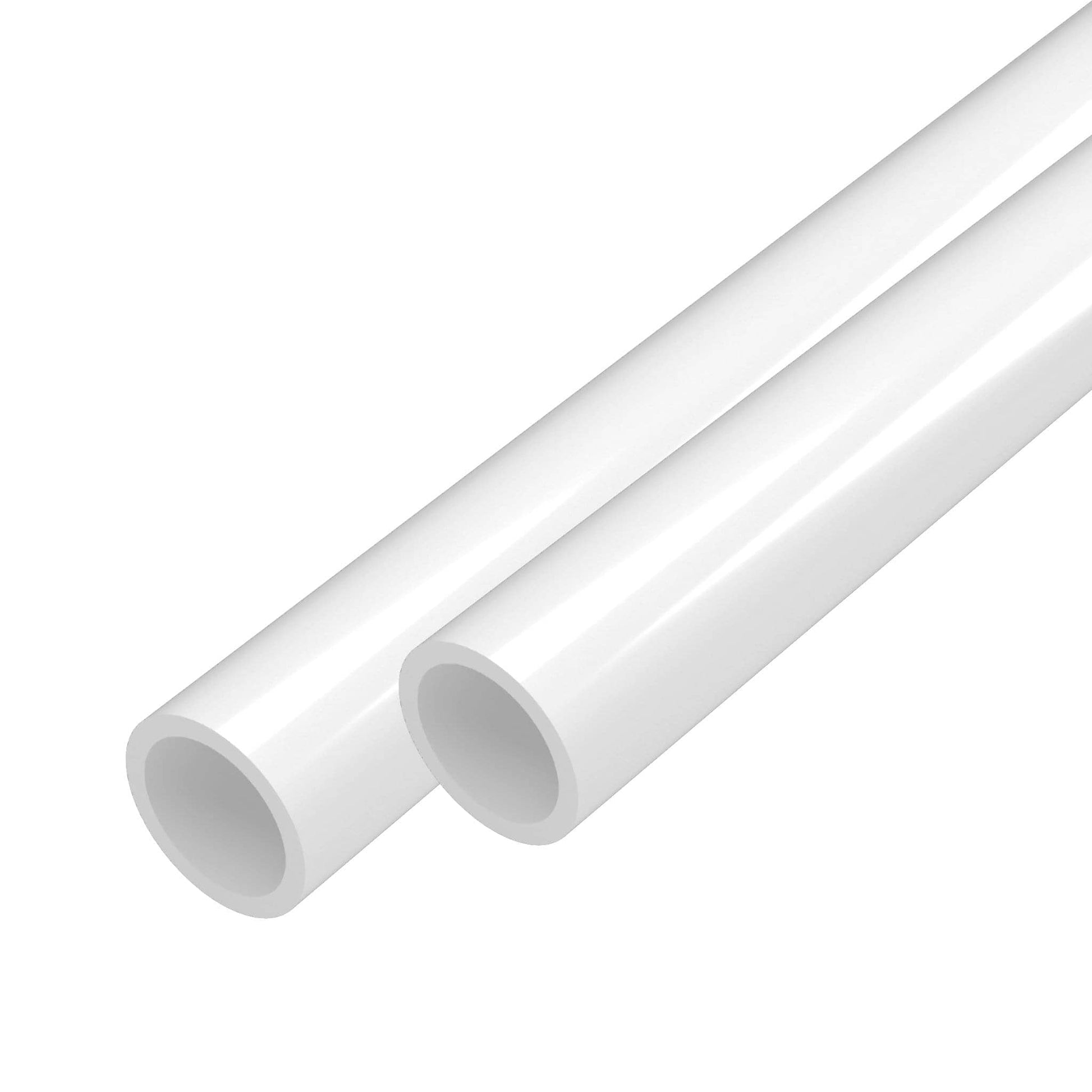 1/2 in. PVC Pipe - Sch 40, Furniture Grade - White 60" 2-Pack PVC Pipe - FORMUFIT