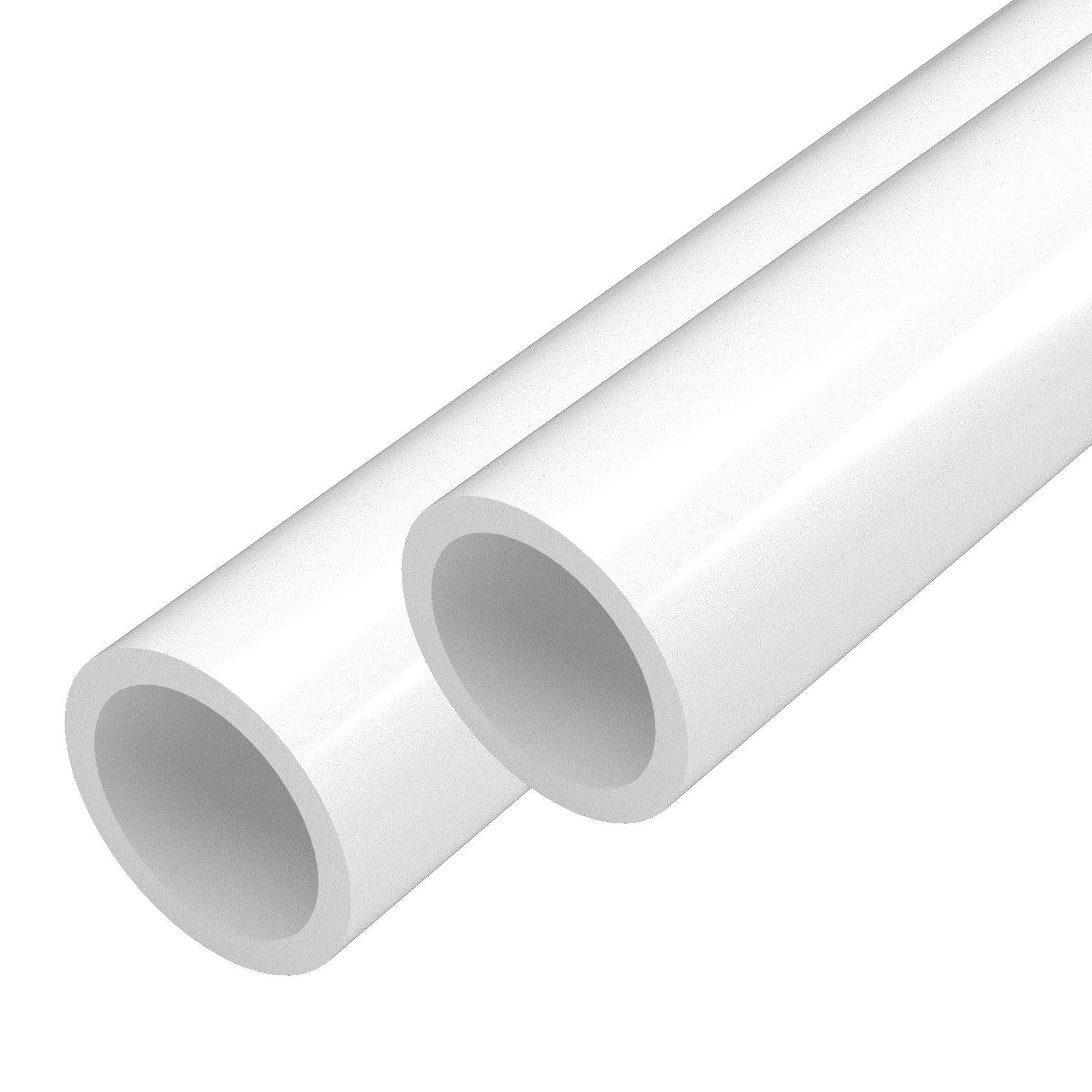 1 in. PVC Pipe - Sch 40, Furniture Grade - White 60" 2-Pack PVC Pipe - FORMUFIT