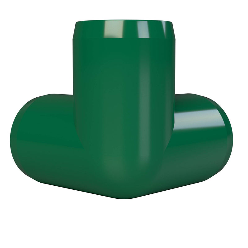 Load image into Gallery viewer, 1-1/4 in. 3-Way Furniture Grade PVC Elbow Fitting - Green - FORMUFIT
