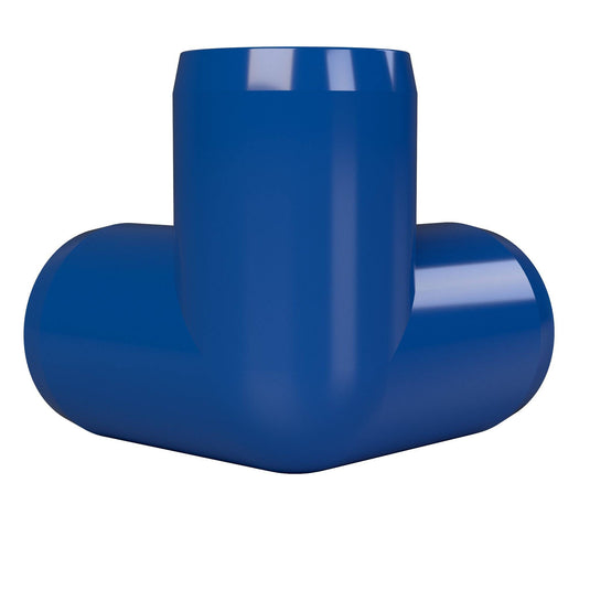 1/2 in. 3-Way Furniture Grade PVC Elbow Fitting - Blue - FORMUFIT