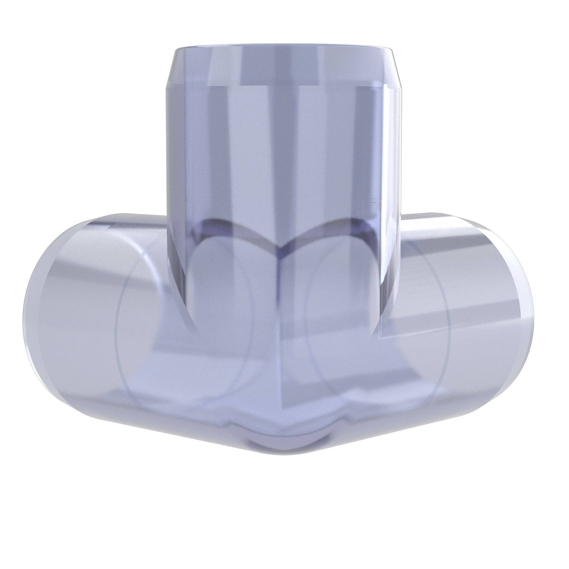1/2 in. 3-Way PVC Elbow Fitting, Furniture Grade - Clear Side Outlet Elbow - FORMUFIT