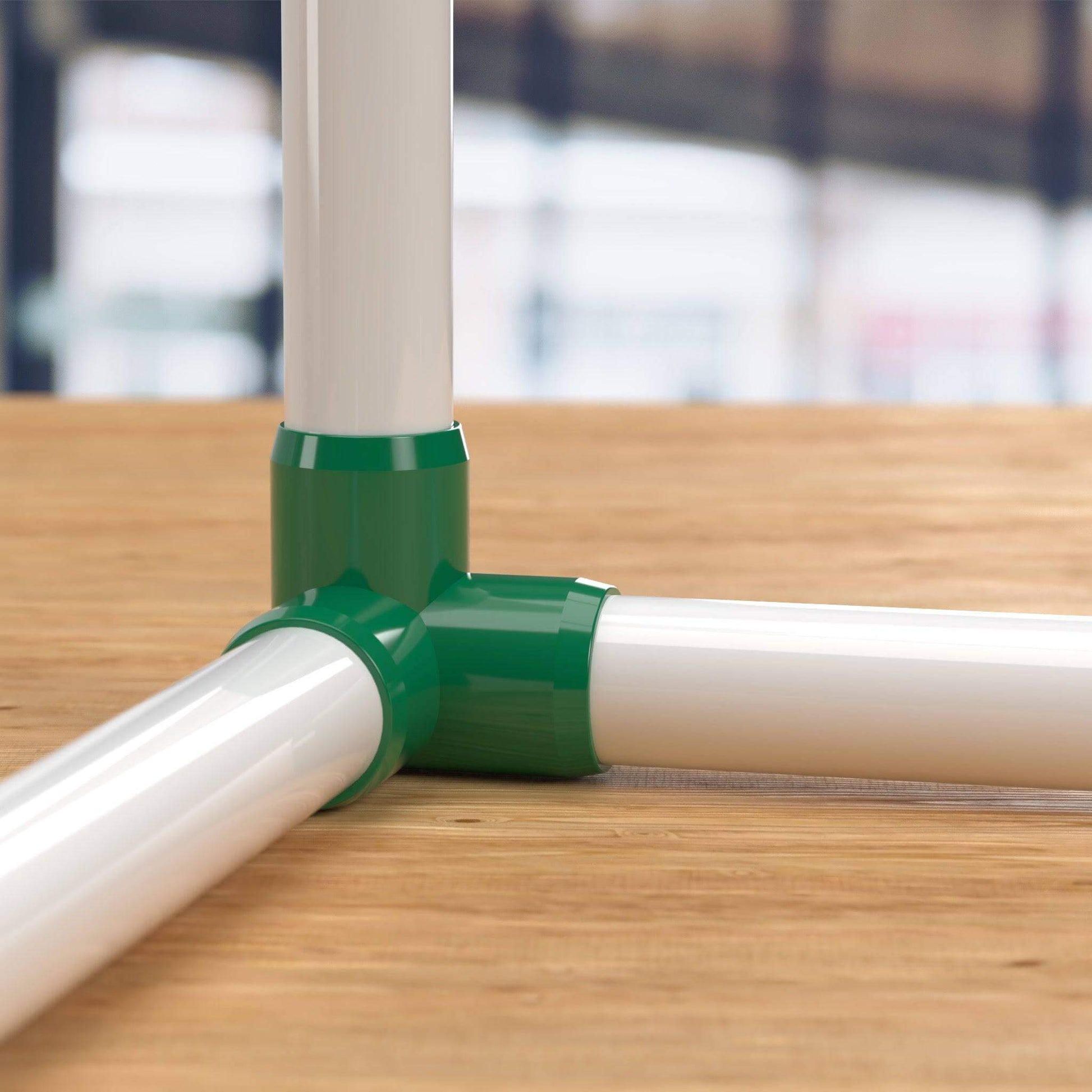 1 in. 3-Way PVC Elbow Fitting, Furniture Grade - Green Side Outlet Elbow - FORMUFIT