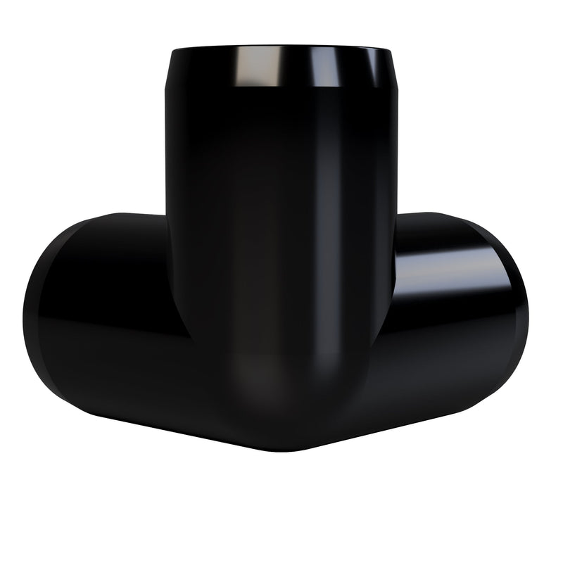 Load image into Gallery viewer, 3/4 in. 3-Way Furniture Grade PVC Elbow Fitting - Black - FORMUFIT
