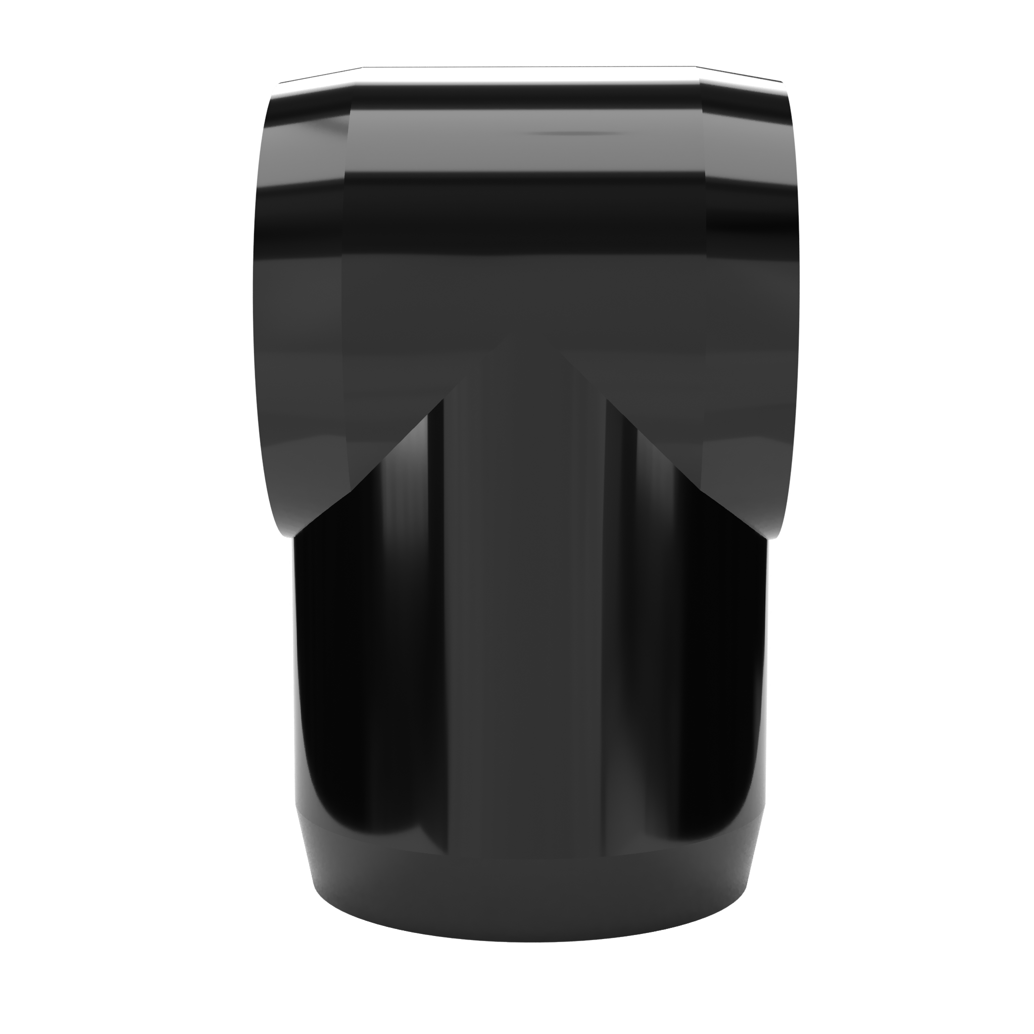 1 in. Slip Sling PVC Tee, Furniture Grade - Black Slip Tee - FORMUFIT
