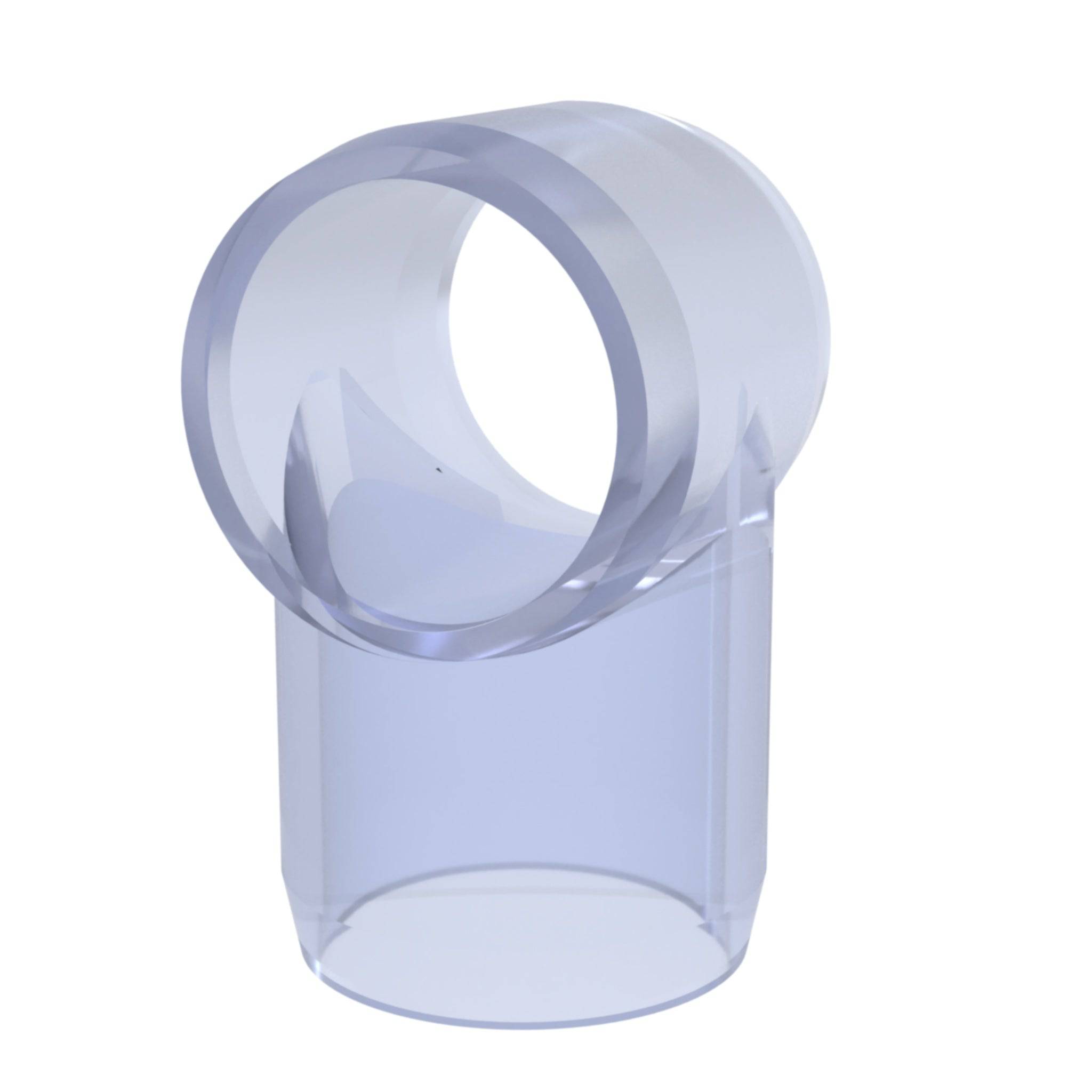 1 in. Slip Sling PVC Tee, Furniture Grade - Clear Slip Tee - FORMUFIT