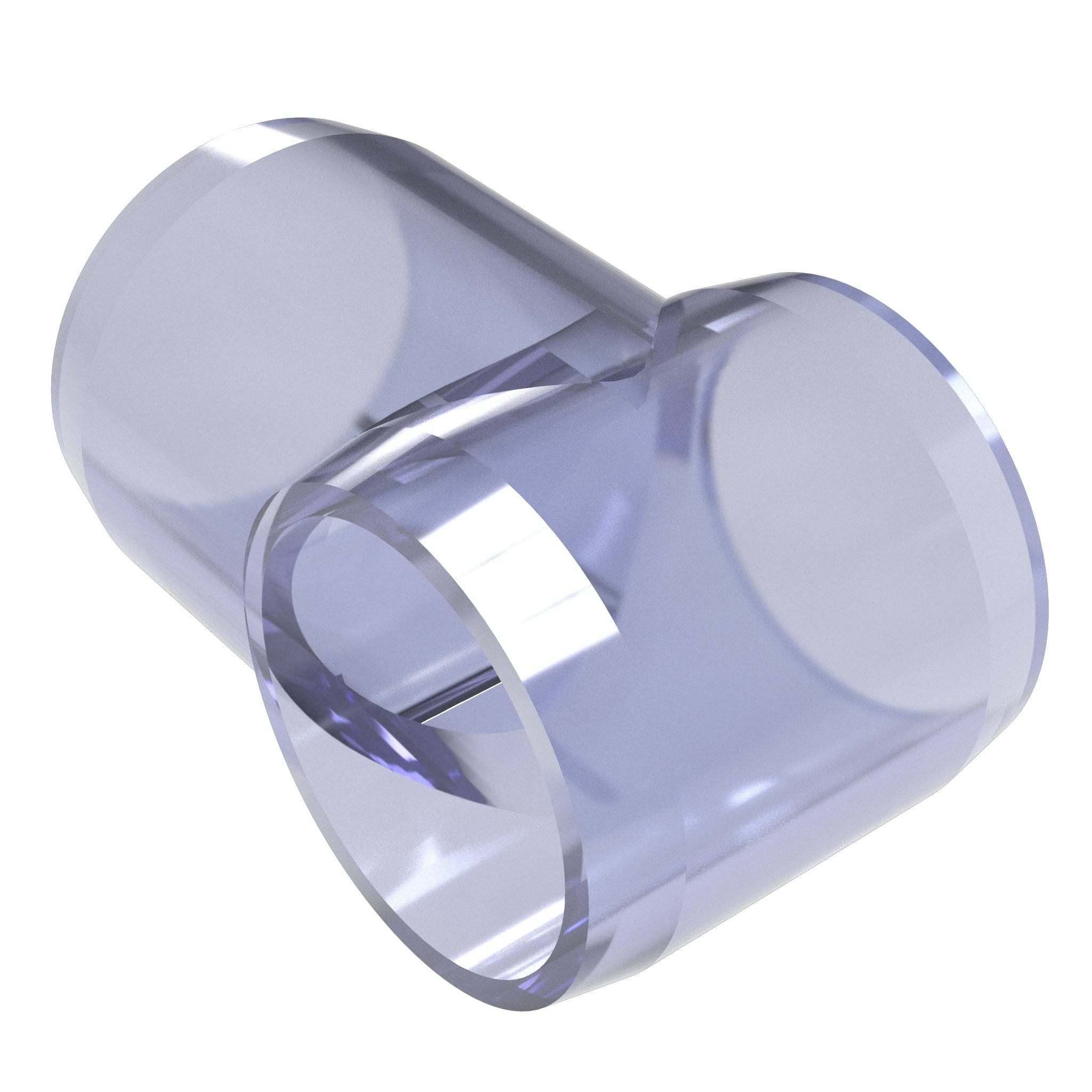 1 in. Slip Sling PVC Tee, Furniture Grade - Clear Slip Tee - FORMUFIT