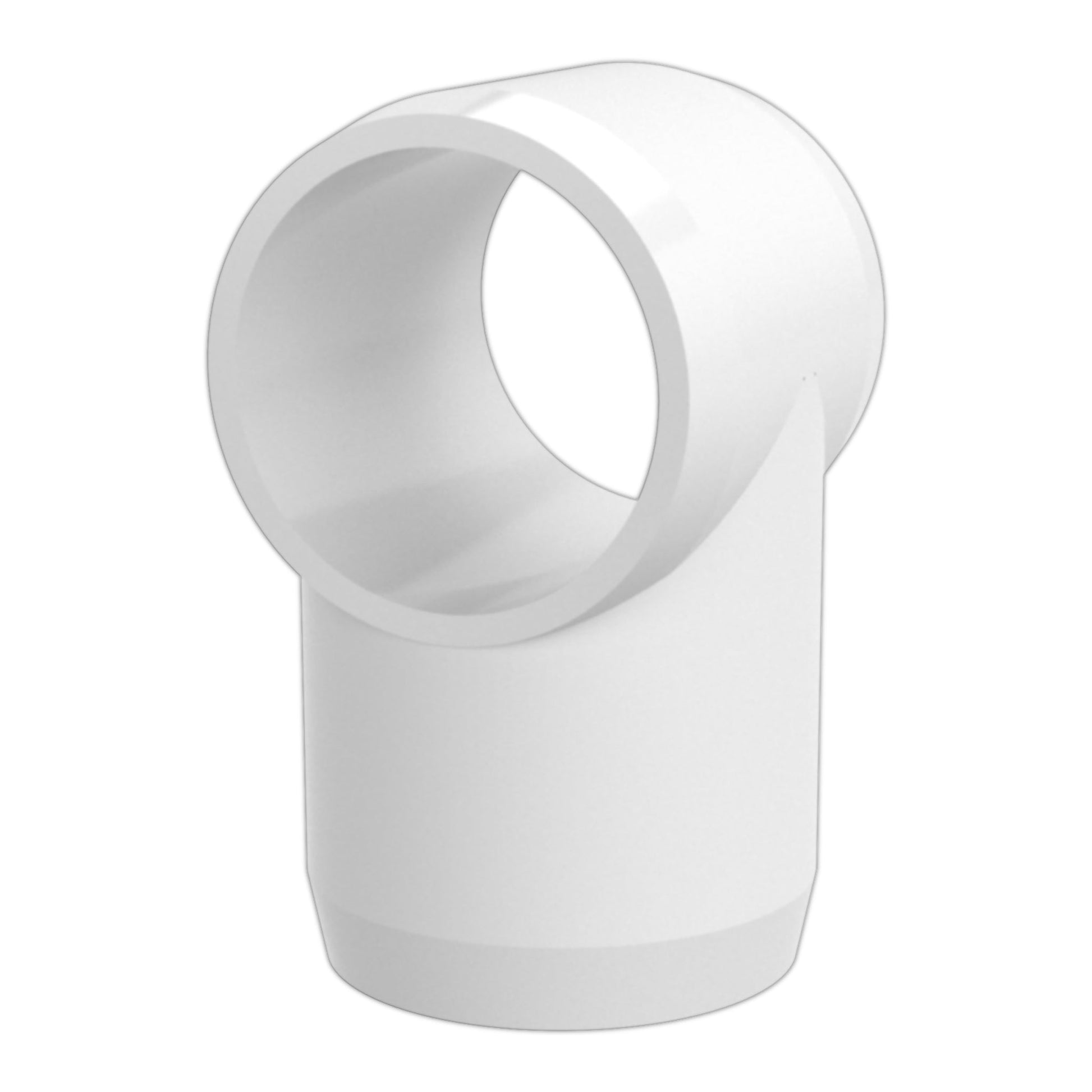 3/4 in. Slip Sling PVC Tee, Furniture Grade - White Slip Tee - FORMUFIT