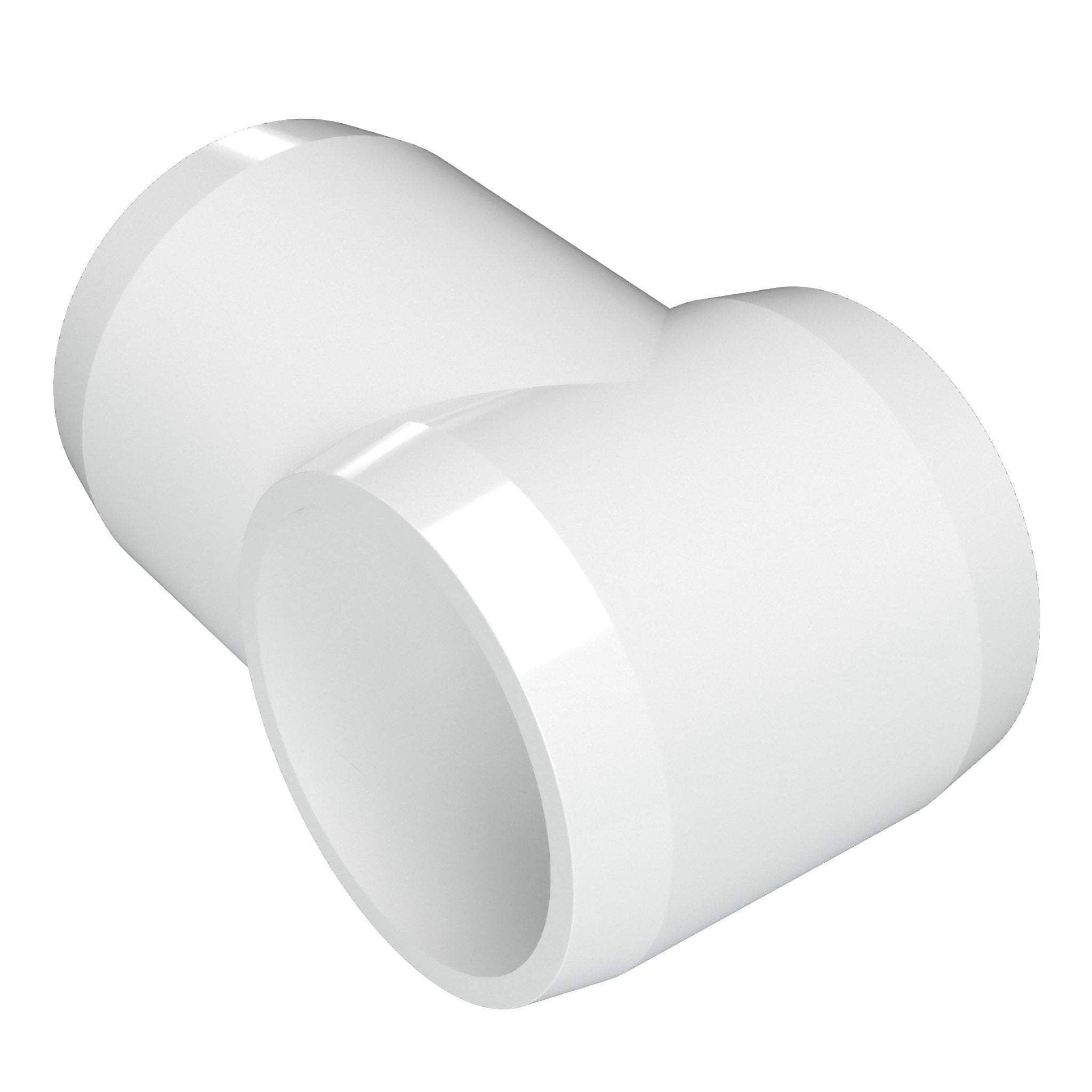 1/2 PVC Slip Tee Fitting - Furniture Grade, White