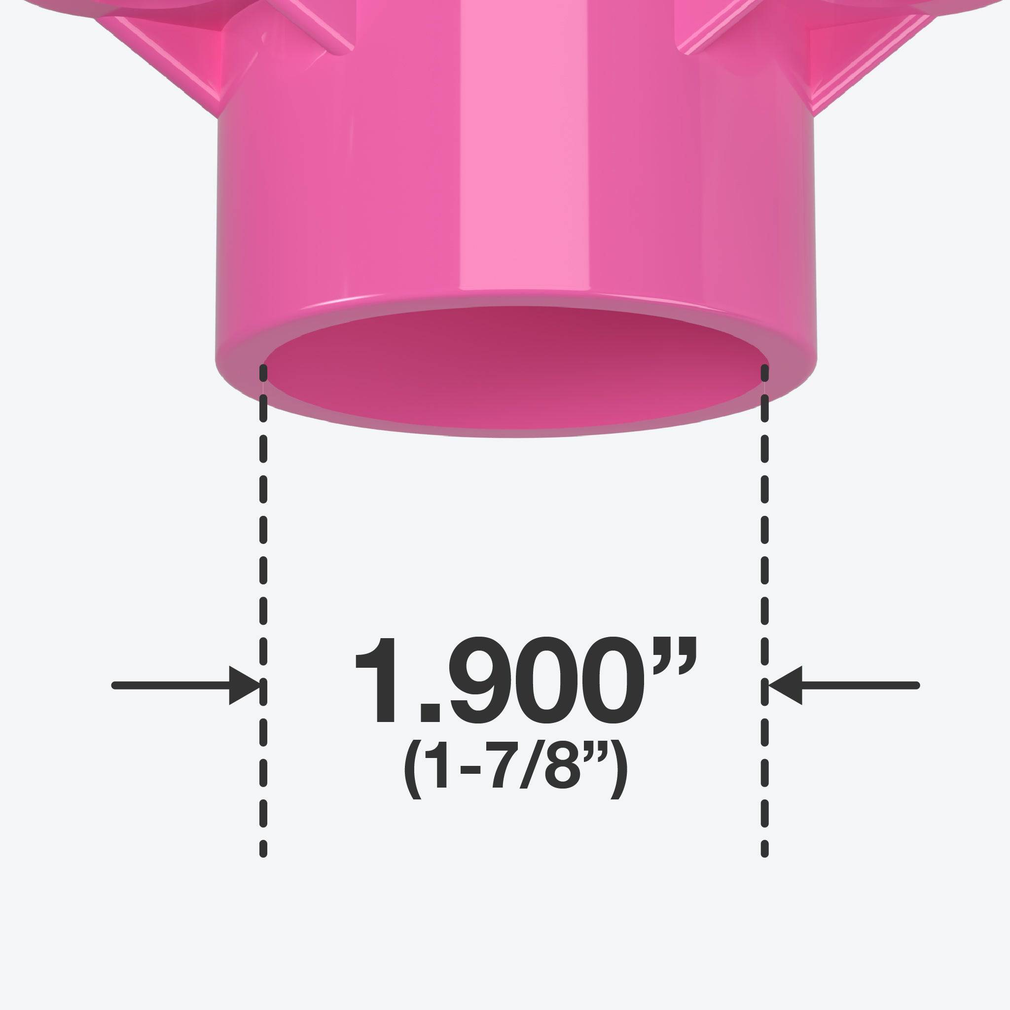 1-1/2 in. PVC Table Cap, Furniture Grade - Pink Table Cap - FORMUFIT