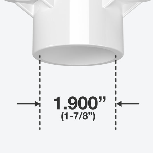 1-1/2 in. Table Screw Furniture Grade PVC Cap - White - FORMUFIT