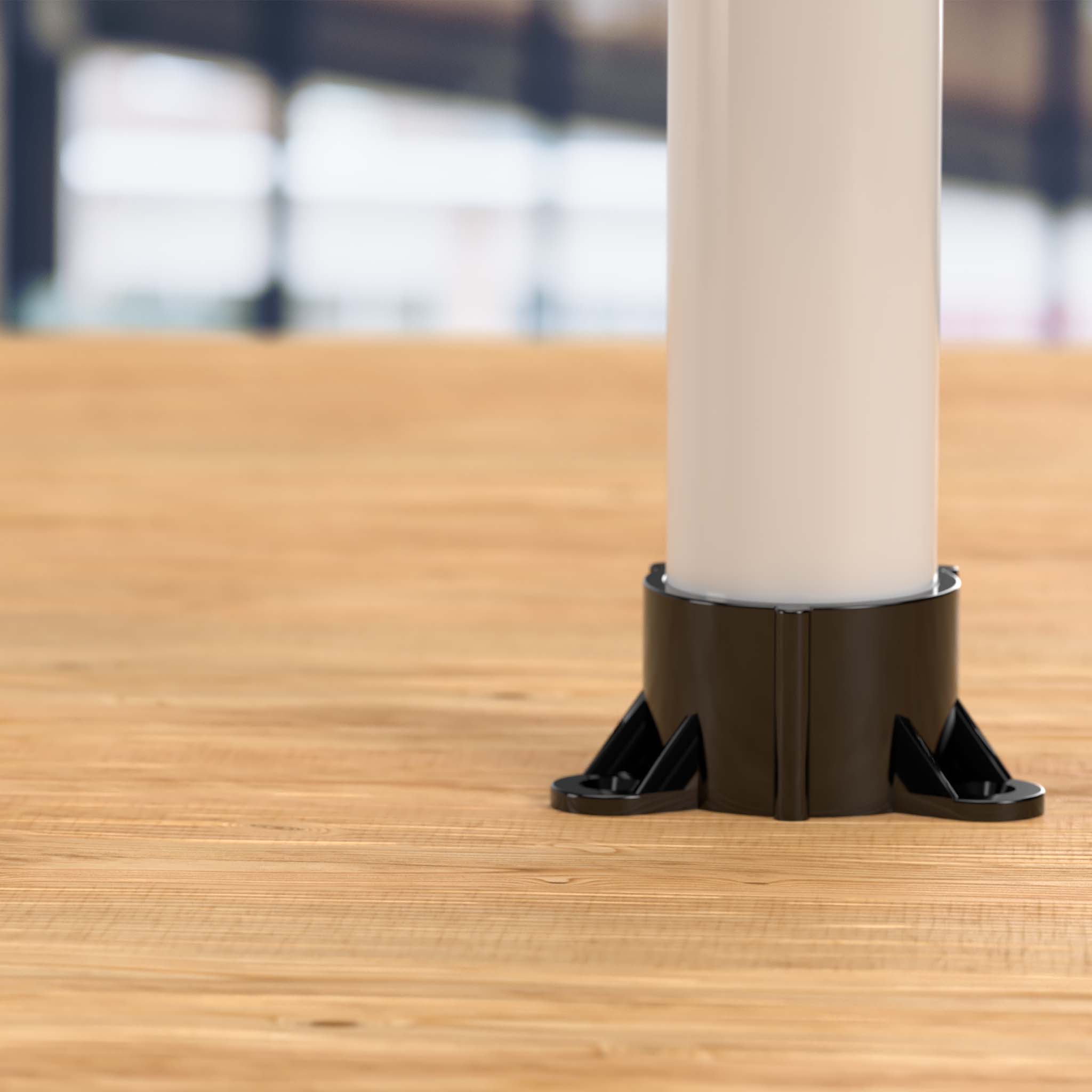 1-1/4 in. PVC Table Cap, Furniture Grade - Black Table Cap - FORMUFIT