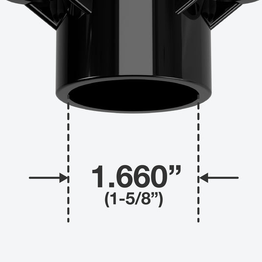 1-1/4 in. Table Screw Furniture Grade PVC Cap - Black - FORMUFIT
