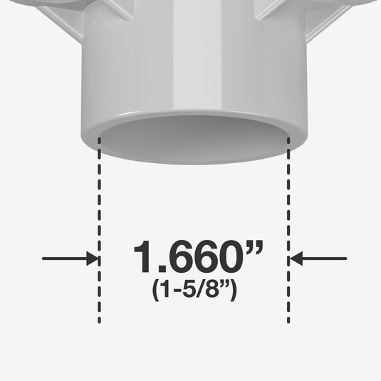 1-1/4 in. Table Screw Furniture Grade PVC Cap - Gray - FORMUFIT