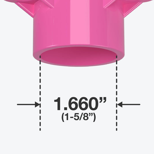 1-1/4 in. Table Screw Furniture Grade PVC Cap - Pink - FORMUFIT