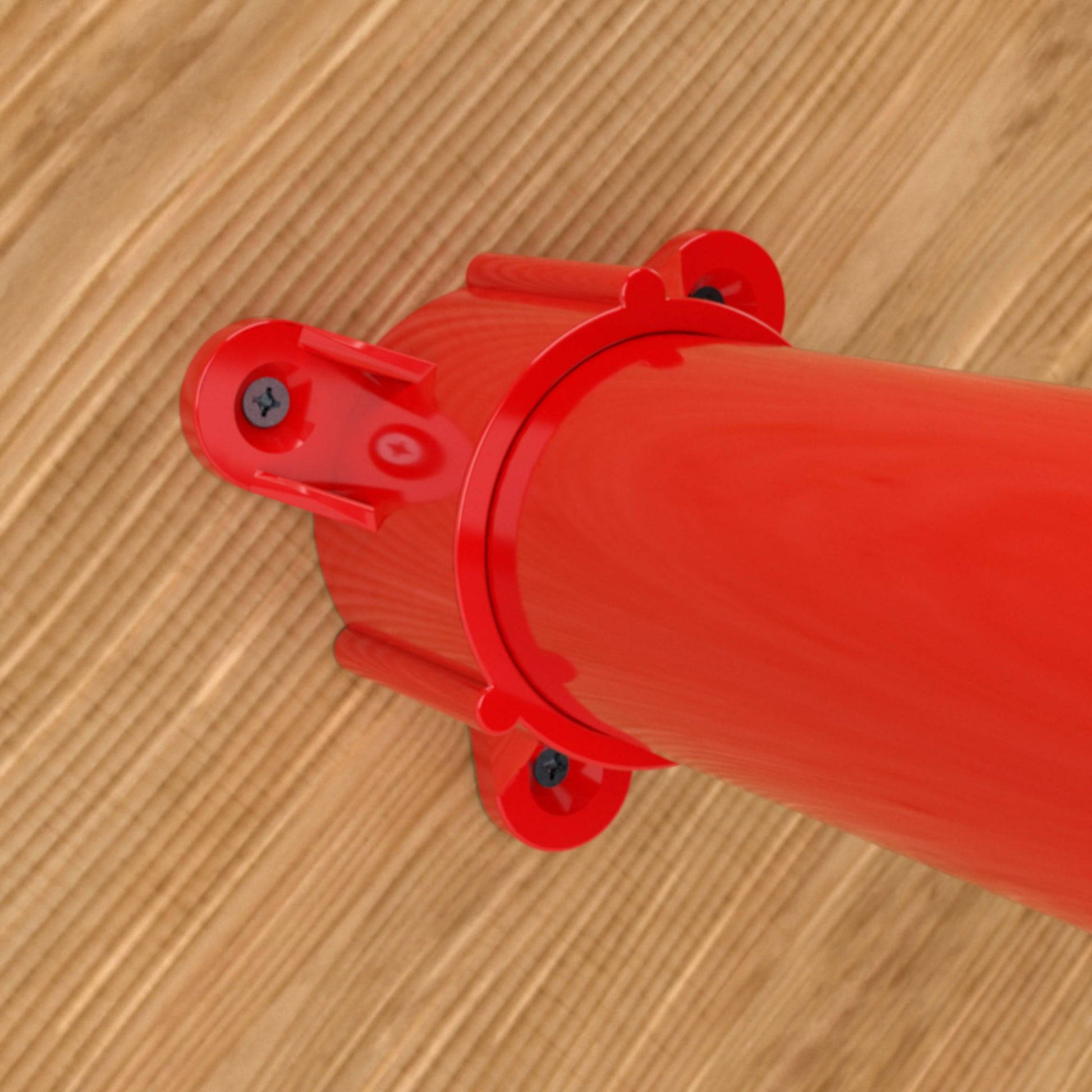 1-1/4 in. Table Screw Furniture Grade PVC Cap - Red - FORMUFIT