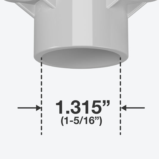 1 in. Table Screw Furniture Grade PVC Cap - Gray - FORMUFIT