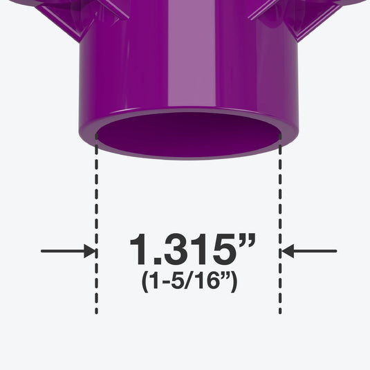 1 in. Table Screw Furniture Grade PVC Cap - Purple - FORMUFIT