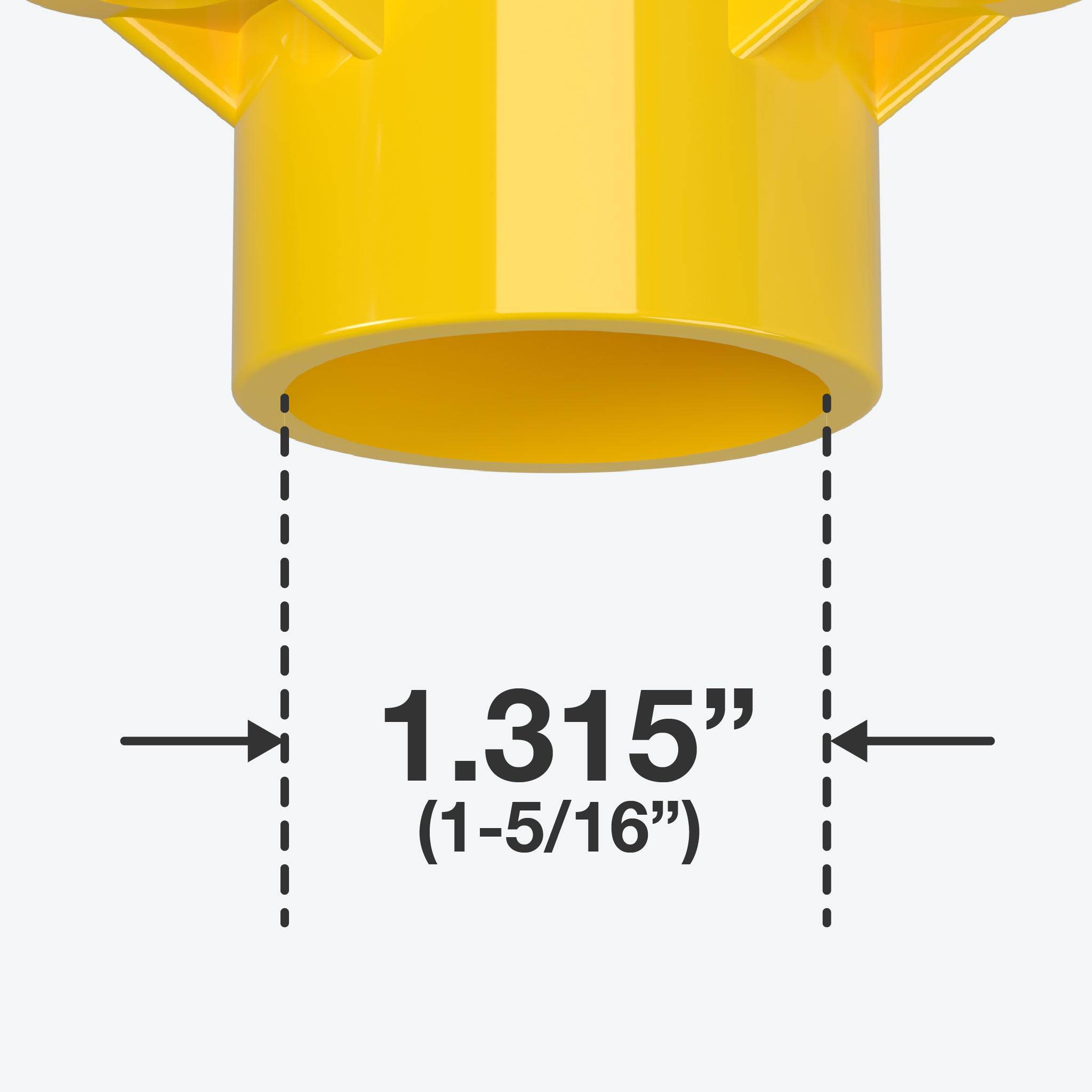 1 in. PVC Table Cap, Furniture Grade - Yellow Table Cap - FORMUFIT