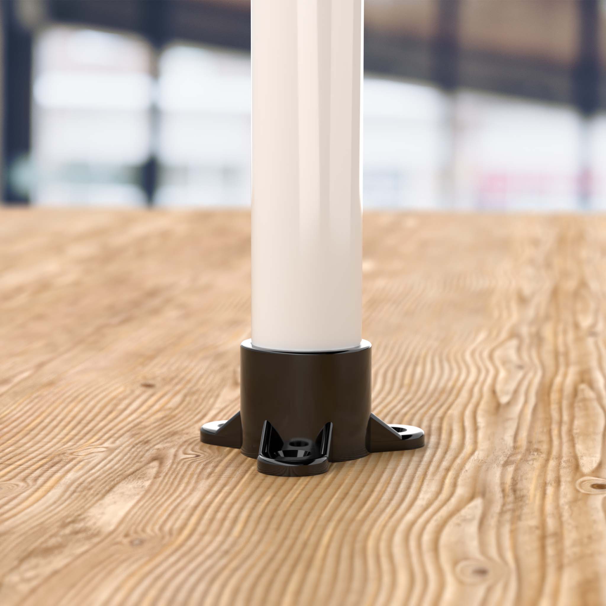 3/4 in. PVC Table Cap, Furniture Grade - Black Table Cap - FORMUFIT