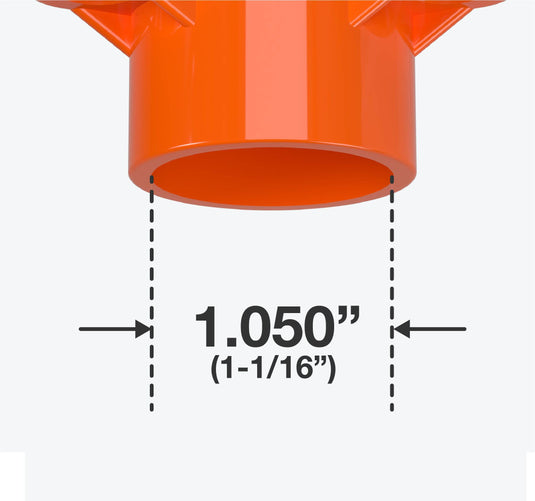 3/4 in. Table Screw Furniture Grade PVC Cap - Orange - FORMUFIT