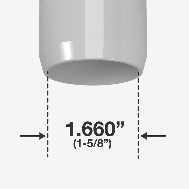 Load image into Gallery viewer, 1-1/4 in. Furniture Grade PVC Tee Fitting - Gray - FORMUFIT