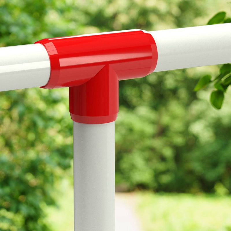Load image into Gallery viewer, 1-1/4 in. Furniture Grade PVC Tee Fitting - Red - FORMUFIT