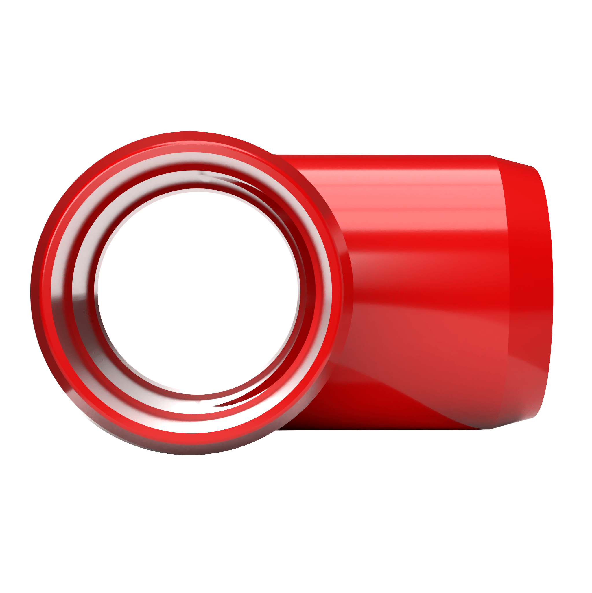 1-1/4 in. Tee PVC Fitting, Furniture Grade - Red Tee - FORMUFIT