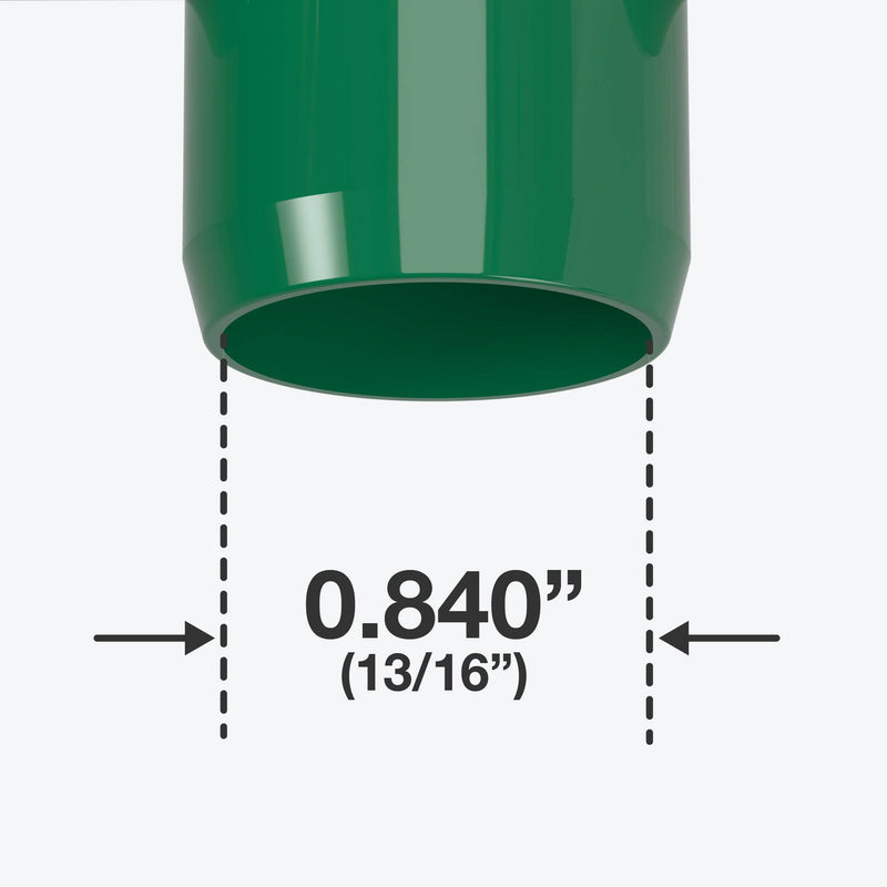 Load image into Gallery viewer, 1/2 in. Furniture Grade PVC Tee Fitting - Green - FORMUFIT
