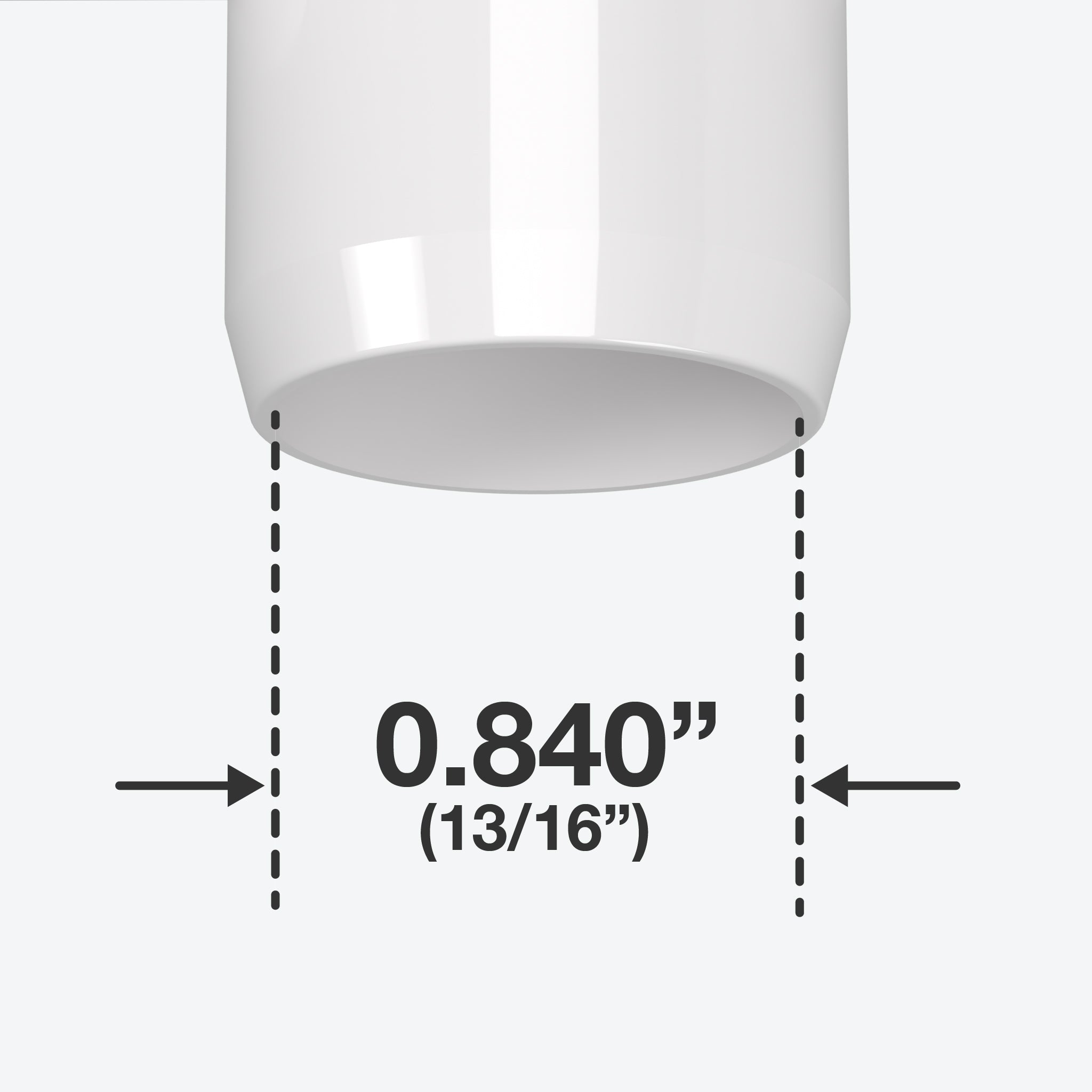 1/2 in. Tee PVC Fitting, Furniture Grade - White Tee - FORMUFIT