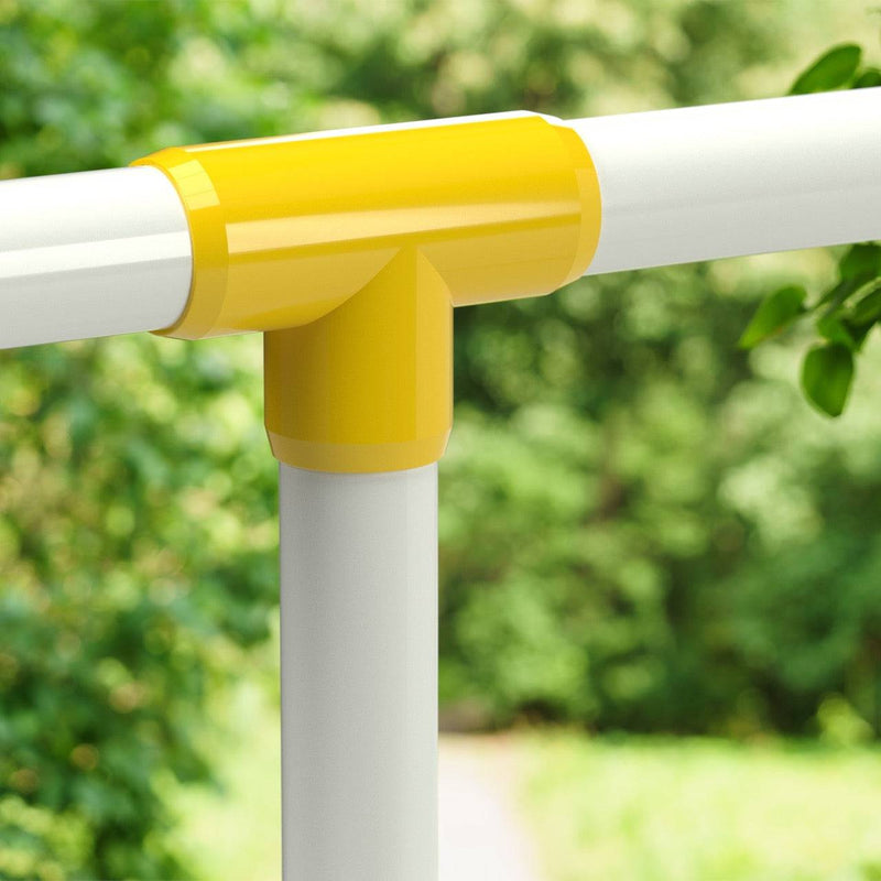 Load image into Gallery viewer, 1 in. Furniture Grade PVC Tee Fitting - Yellow - FORMUFIT