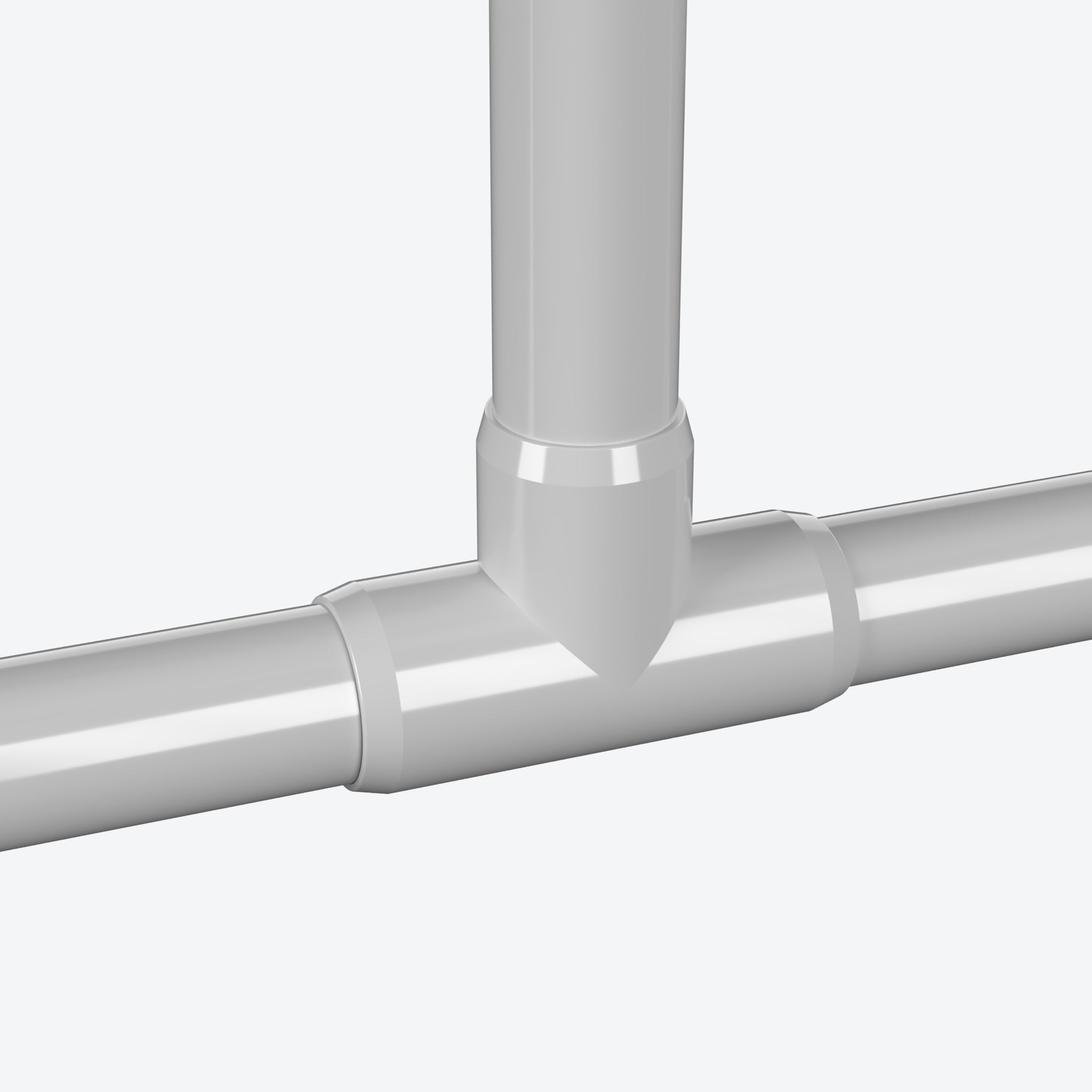 3/4 in. Tee PVC Fitting, Furniture Grade - Gray Tee - FORMUFIT