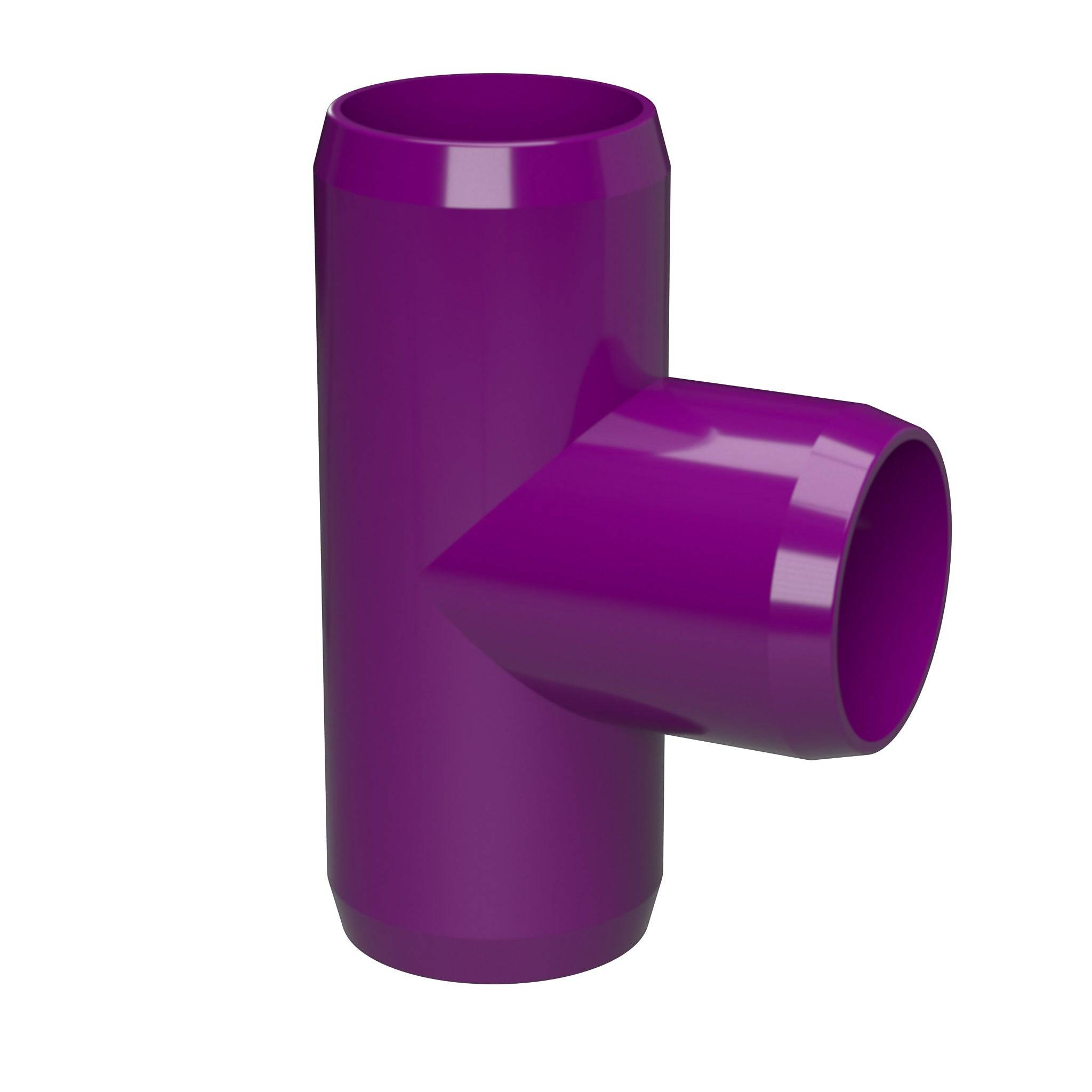 3/4 in. Tee PVC Fitting, Furniture Grade - Purple Tee - FORMUFIT