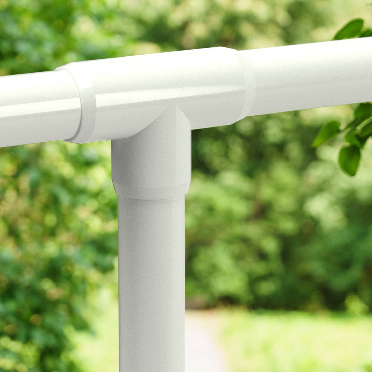 3/4 in. Tee PVC Fitting, Furniture Grade - White Tee - FORMUFIT