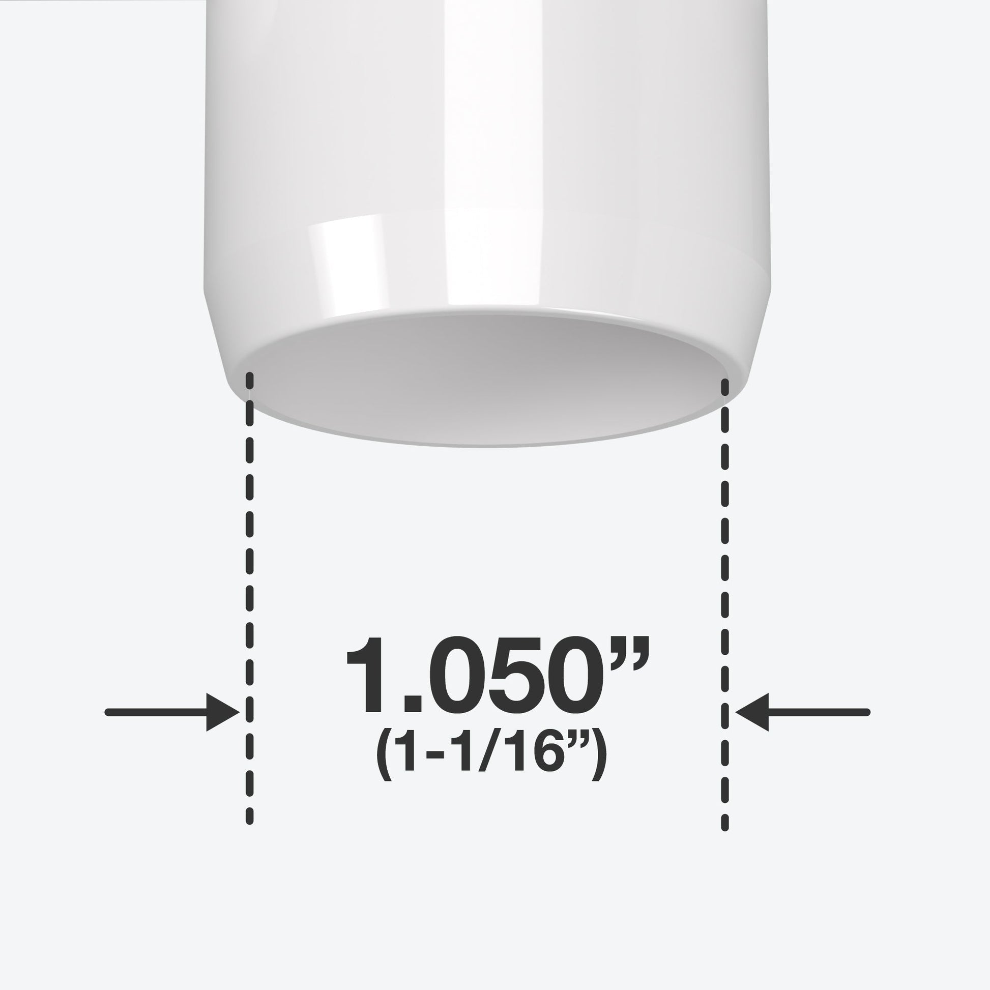 3/4 in. Tee PVC Fitting, Furniture Grade - White Tee - FORMUFIT