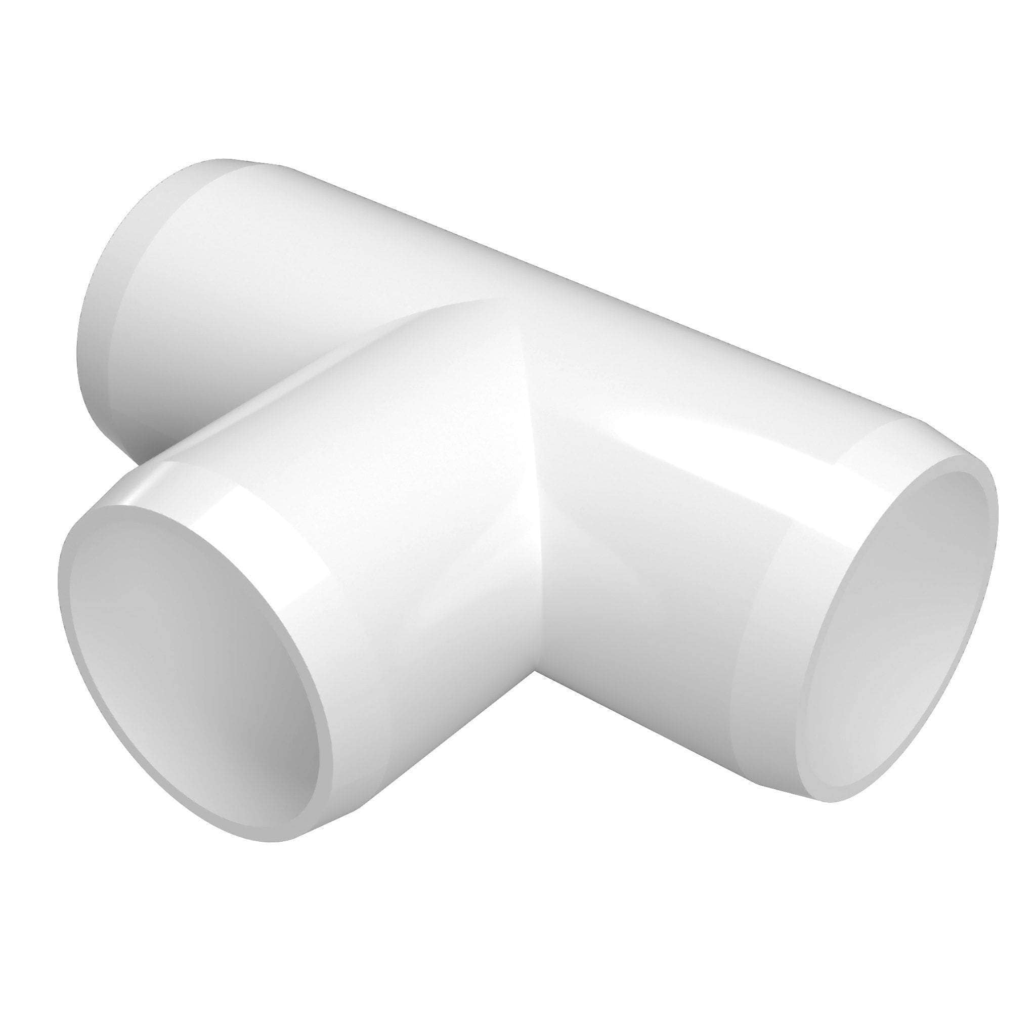 Midline Valve 592DU3412 PVC Compression Tee Pipe Fitting with FIP Branch;  3/4 x 1/2; White Plastic