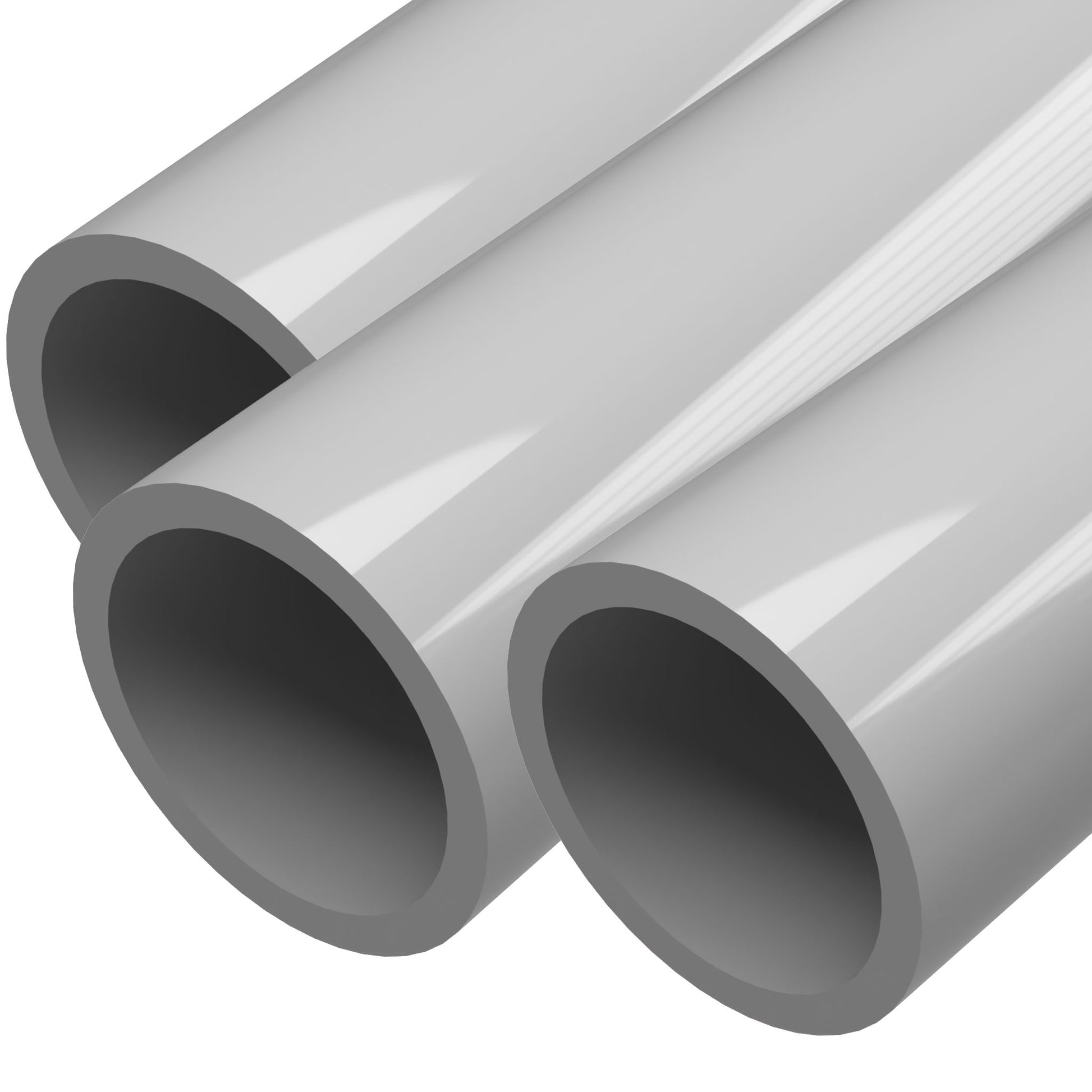 2 in. PVC Pipe - Sch 40, Furniture Grade - Gray 40" 3-Pack 📦 PVC Pipe - FORMUFIT