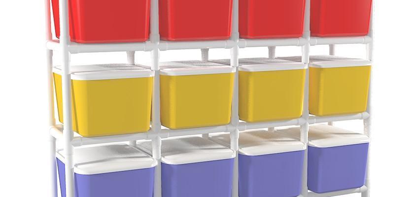 PVC Storage Bin Organizer