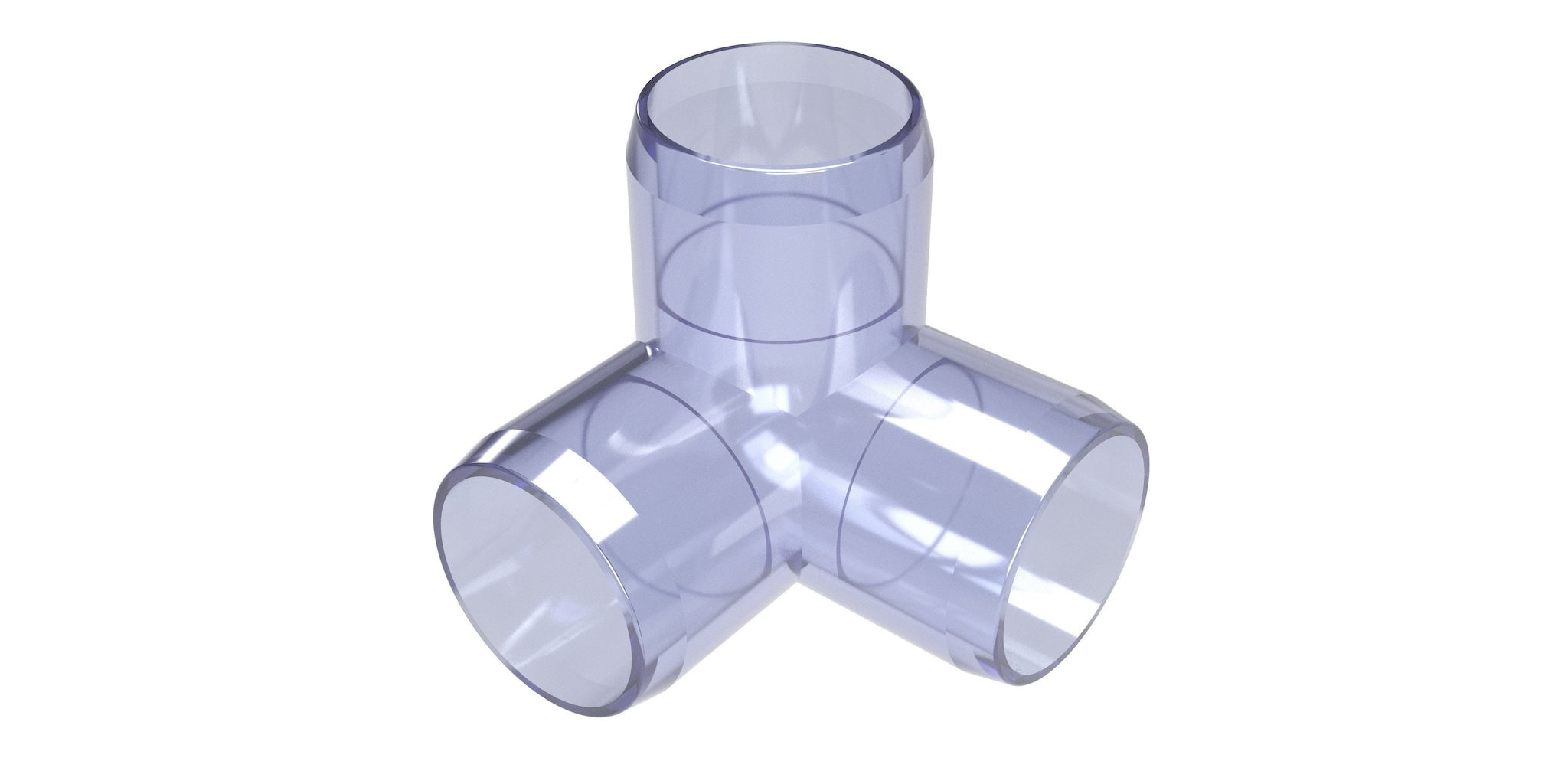 Clear Furniture Grade 3-Way PVC Elbows