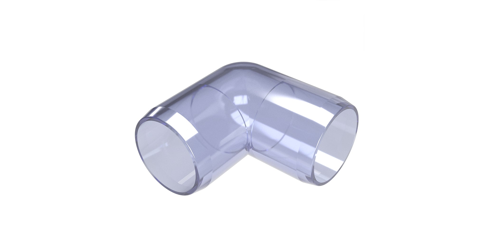 Clear Furniture Grade 90° PVC Elbows