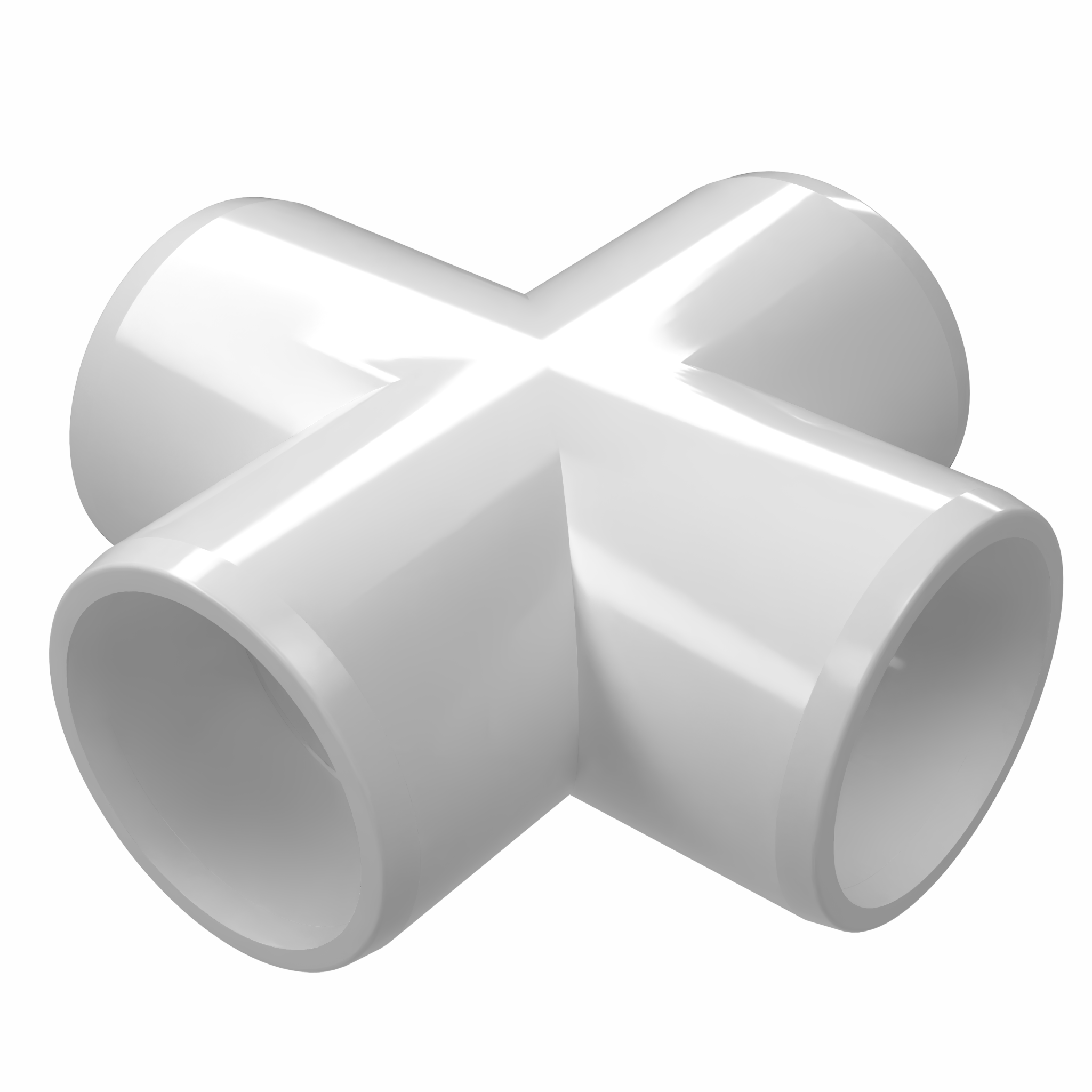 2 in. Cross PVC Fitting, Furniture Grade - White