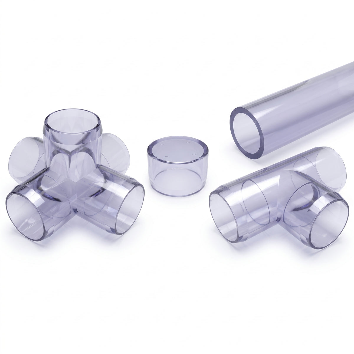 FORMUFIT Clear UV PVC pipe and fitting assembly