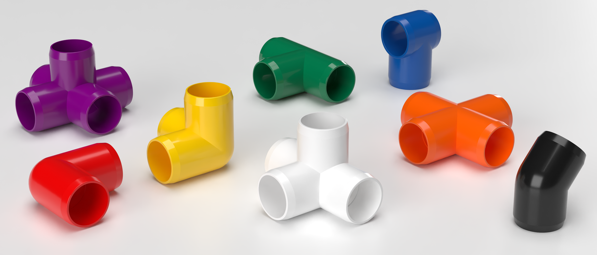 FORMUFIT Furniture Grade PVC pipe and fittings in various colors