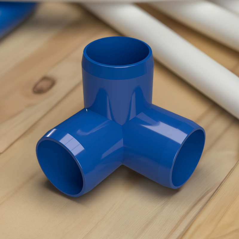 Load image into Gallery viewer, 1 in. 3-Way PVC Elbow Fitting, Furniture Grade  - Blue
