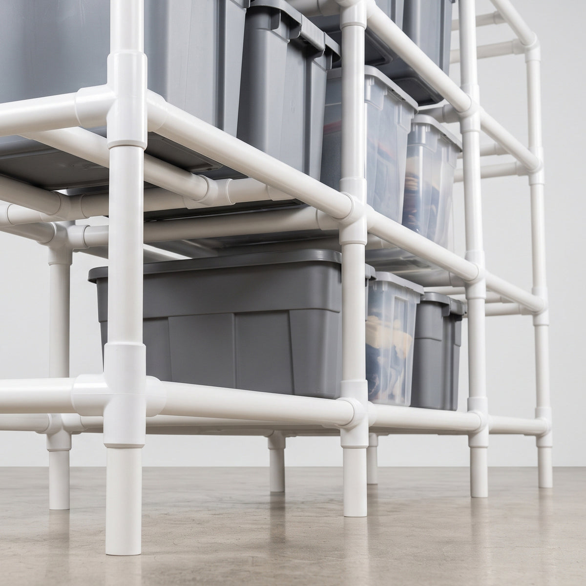 PVC pipe structure holding a horizontal load