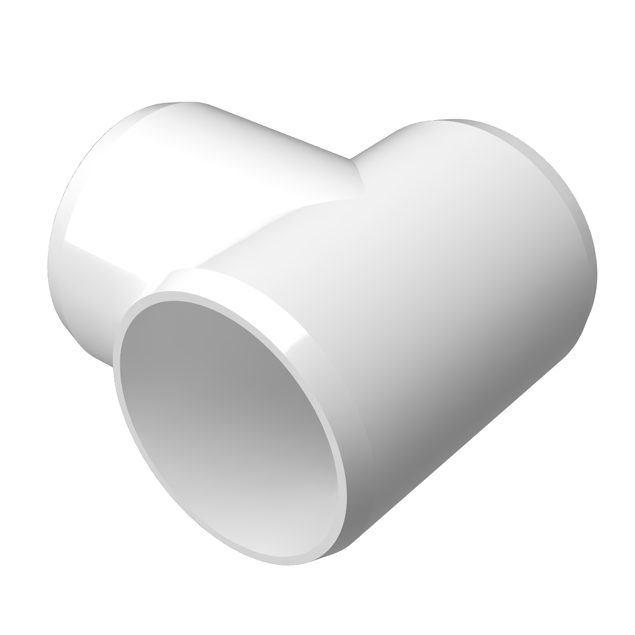 2 in. Slip Sling PVC Tee, Furniture Grade - White Slip Tee - FORMUFIT