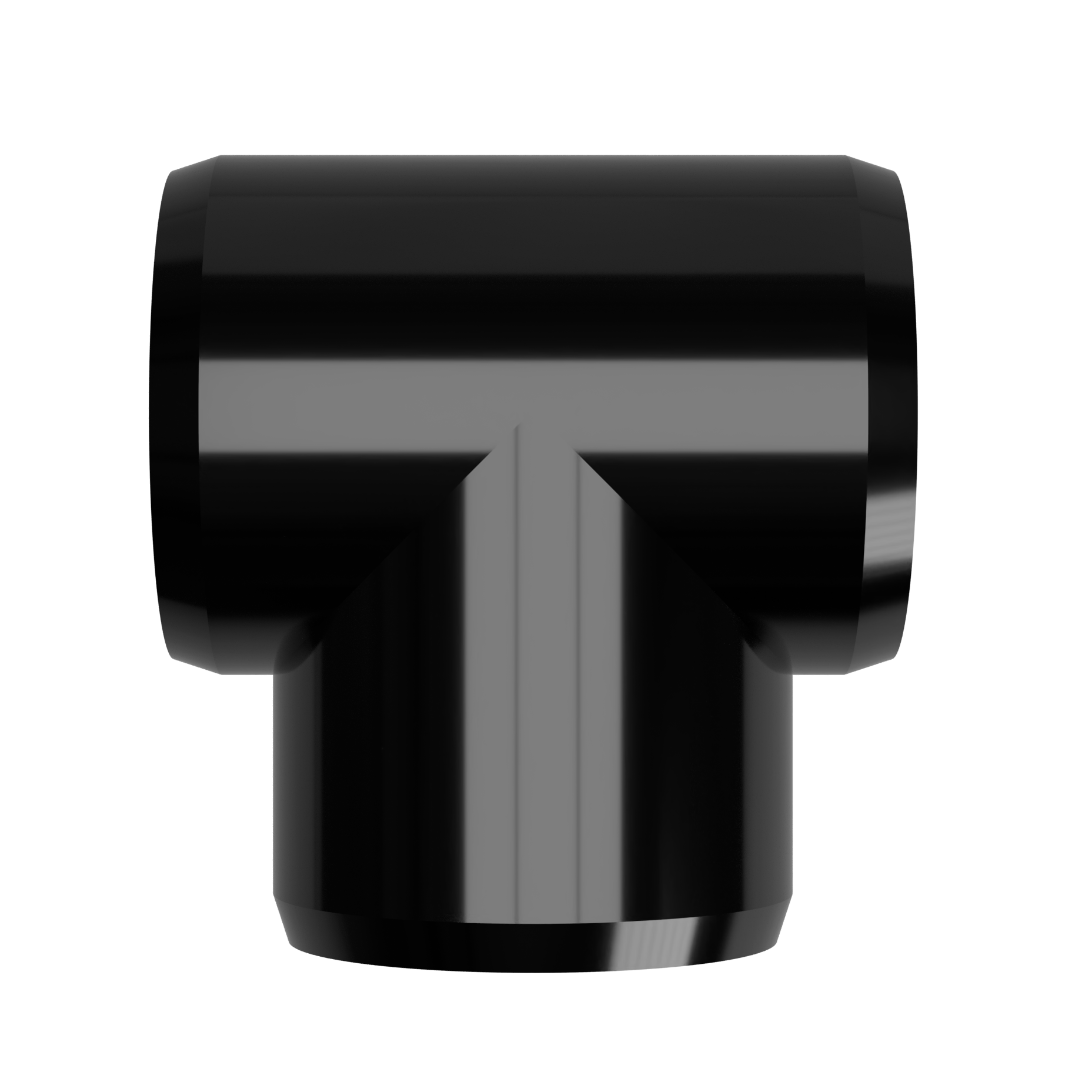 2 in. Slip Sling PVC Tee, Furniture Grade - Black Slip Tee - FORMUFIT