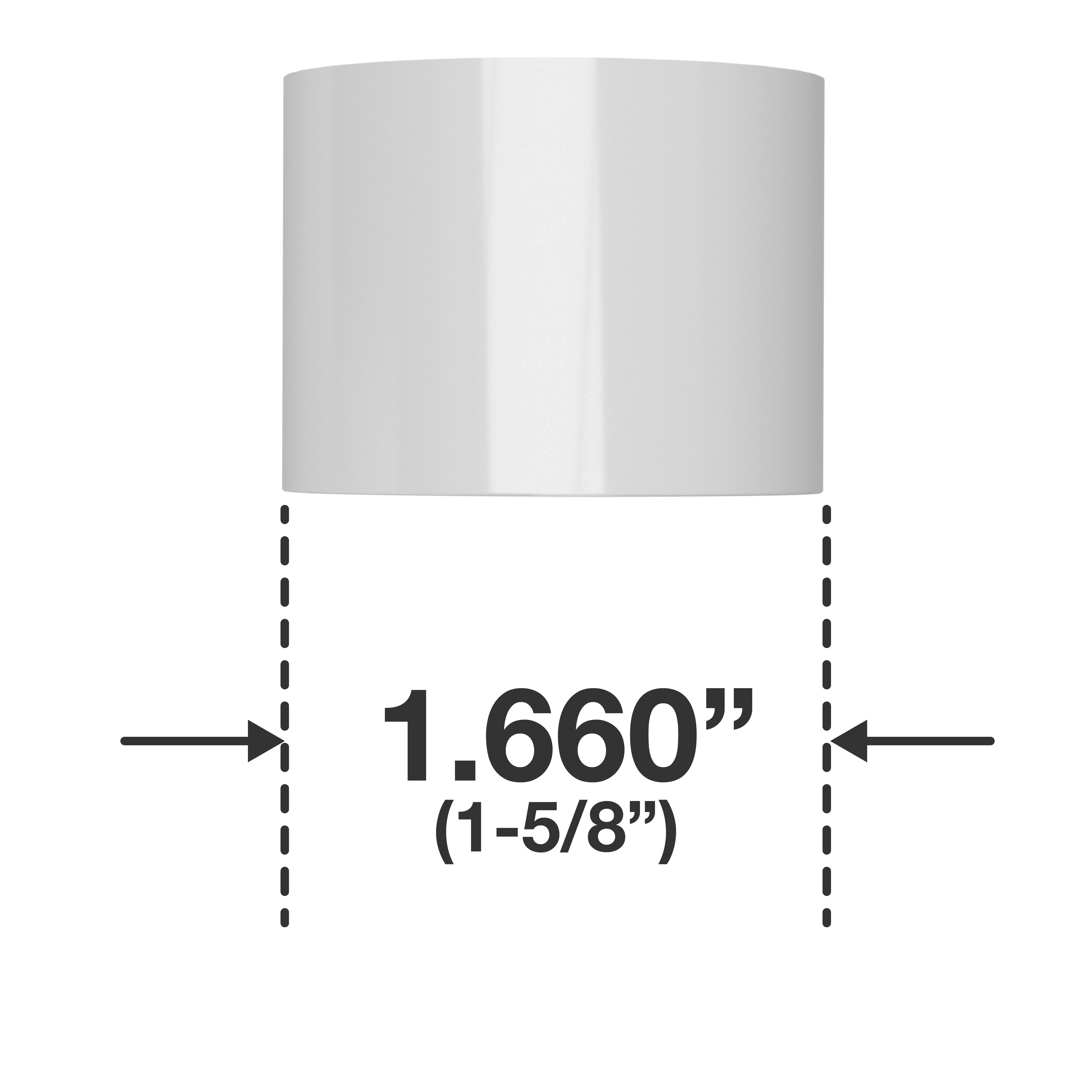 3/4" to 1-1/4" PVC Fitting Reducer - Furniture Grade - Gray - FORMUFIT