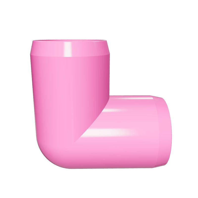 Load 3D model into Gallery viewer, 1 in. 3-Way PVC Elbow Fitting, Furniture Grade  - Pink

