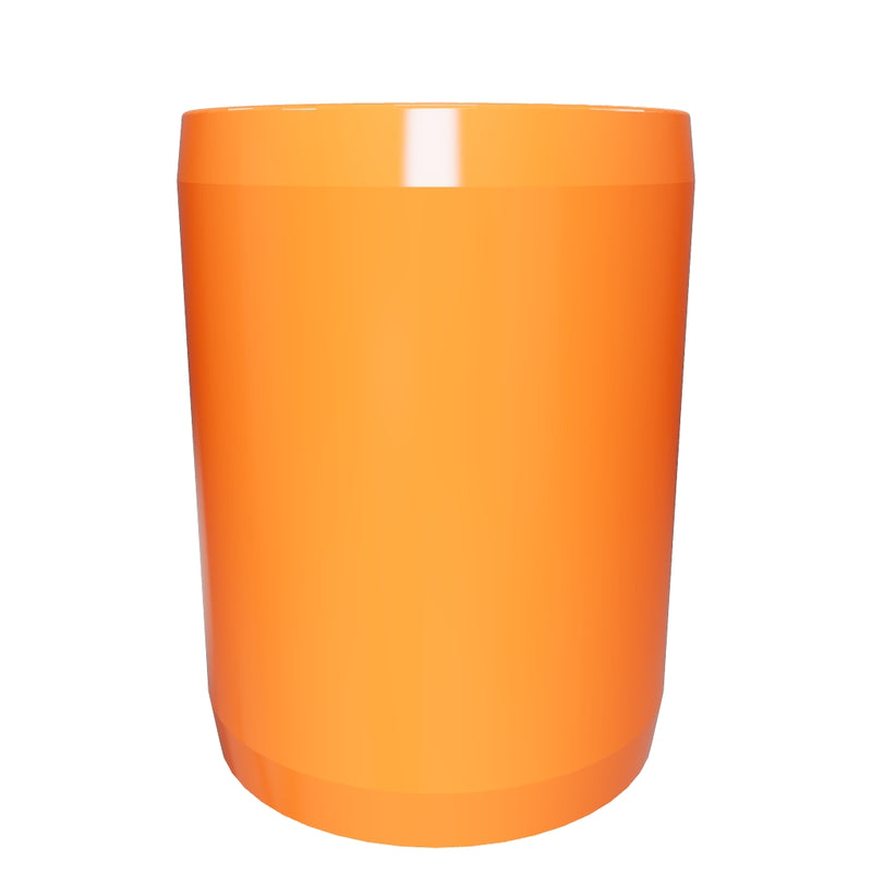 Load 3D model into Gallery viewer, 1 in. External PVC Coupler, Furniture Grade  - Orange
