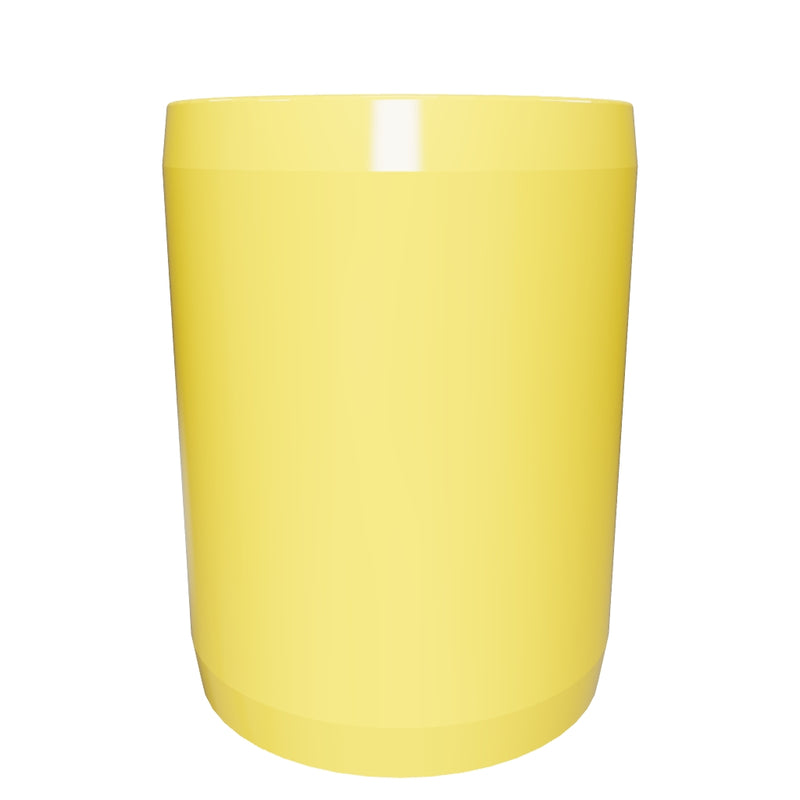 Load 3D model into Gallery viewer, 1 in. External PVC Coupler, Furniture Grade  - Yellow
